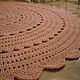  a large rug of knitted cord Rustic openwork. Carpets. knitted handmade rugs. My Livemaster. Фото №6