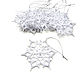 Snowflake 9 cm white with silver crochet, Christmas decorations, Moscow,  Фото №1