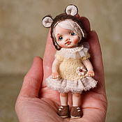 Куклы и игрушки handmade. Livemaster - original item Author`s miniature doll 9cm, for a Dollhouse.. Handmade.