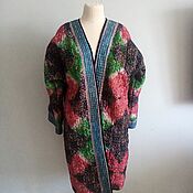 Одежда handmade. Livemaster - original item Quilted silk caftan. boho coat. Handmade.