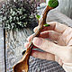 Cucharas: Cuchara de cerámica ramita con hojas. Spoons. alisbelldoll (alisbell). Ярмарка Мастеров.  Фото №4