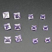 Материалы для творчества handmade. Livemaster - original item Amethyst purple insert square. Handmade.