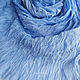 Blue stole Batik scarf 'Heavenly' 100% Natural silk%, Scarves, Kislovodsk,  Фото №1
