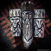 Русский стиль handmade. Livemaster - original item Pendants with faces of gods. Handmade.