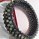 Bracelet bead netting with beads of moonstone, Braided bracelet, Samara,  Фото №1