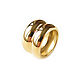 Ring with a slot, gold wide ring minimalism. Rings. Irina Moro. Online shopping on My Livemaster.  Фото №2