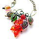 Necklace Sweet berry lampwork. Necklace. Lyudmila DemidoVa jewelry from glas. Online shopping on My Livemaster.  Фото №2