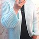 Заказать Кардиган голубой женский из ангоры с шерстью. Sweater Star Вязание на заказ. Ярмарка Мастеров. . Кардиганы Фото №3