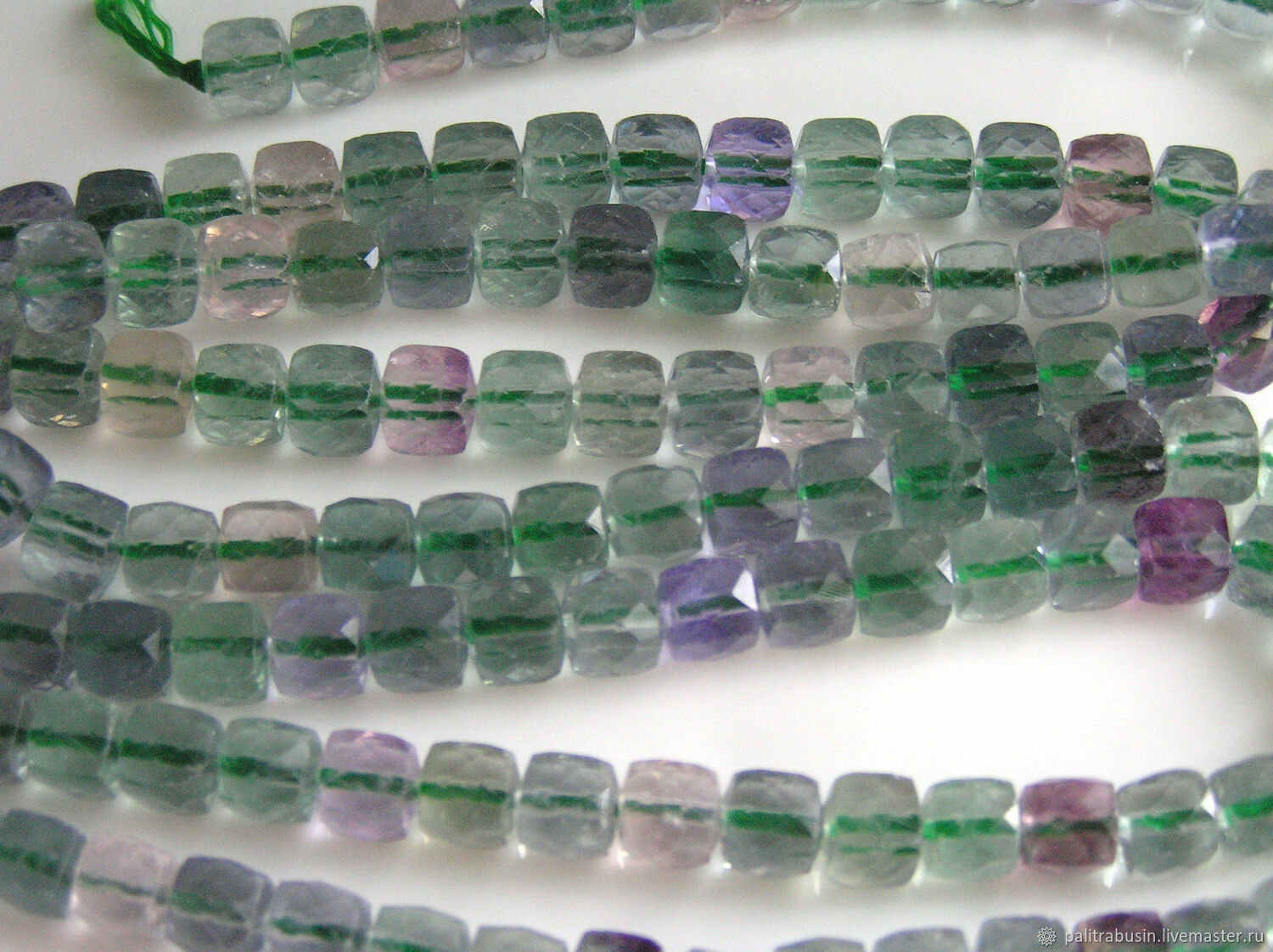 Beads: fluorite cube cut 5,5mm, Beads1, Tyumen,  Фото №1