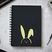 Канцелярские товары handmade. Livemaster - original item Notebook wooden Hare. Handmade.