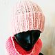Hat and Snood salmon color. Headwear Sets. Mother's hands (gollubval). Online shopping on My Livemaster.  Фото №2