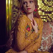 Одежда handmade. Livemaster - original item dresses: Russian gold. Handmade.