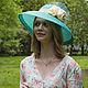 'Turquoise' straw hat, Hats1, Moscow,  Фото №1