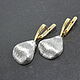Earrings gilt black Rhodium from 925 Sterling silver PS0022, Tassel earrings, Yerevan,  Фото №1