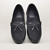 Обувь ручной работы handmade. Livemaster - original item Handmade loafers, suede leather, black color.. Handmade.