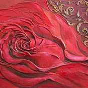 Картины и панно handmade. Livemaster - original item Oil painting with rose. Handmade.
