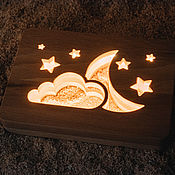 Для дома и интерьера handmade. Livemaster - original item Wooden Night light Starry sky original gift for a child. Handmade.