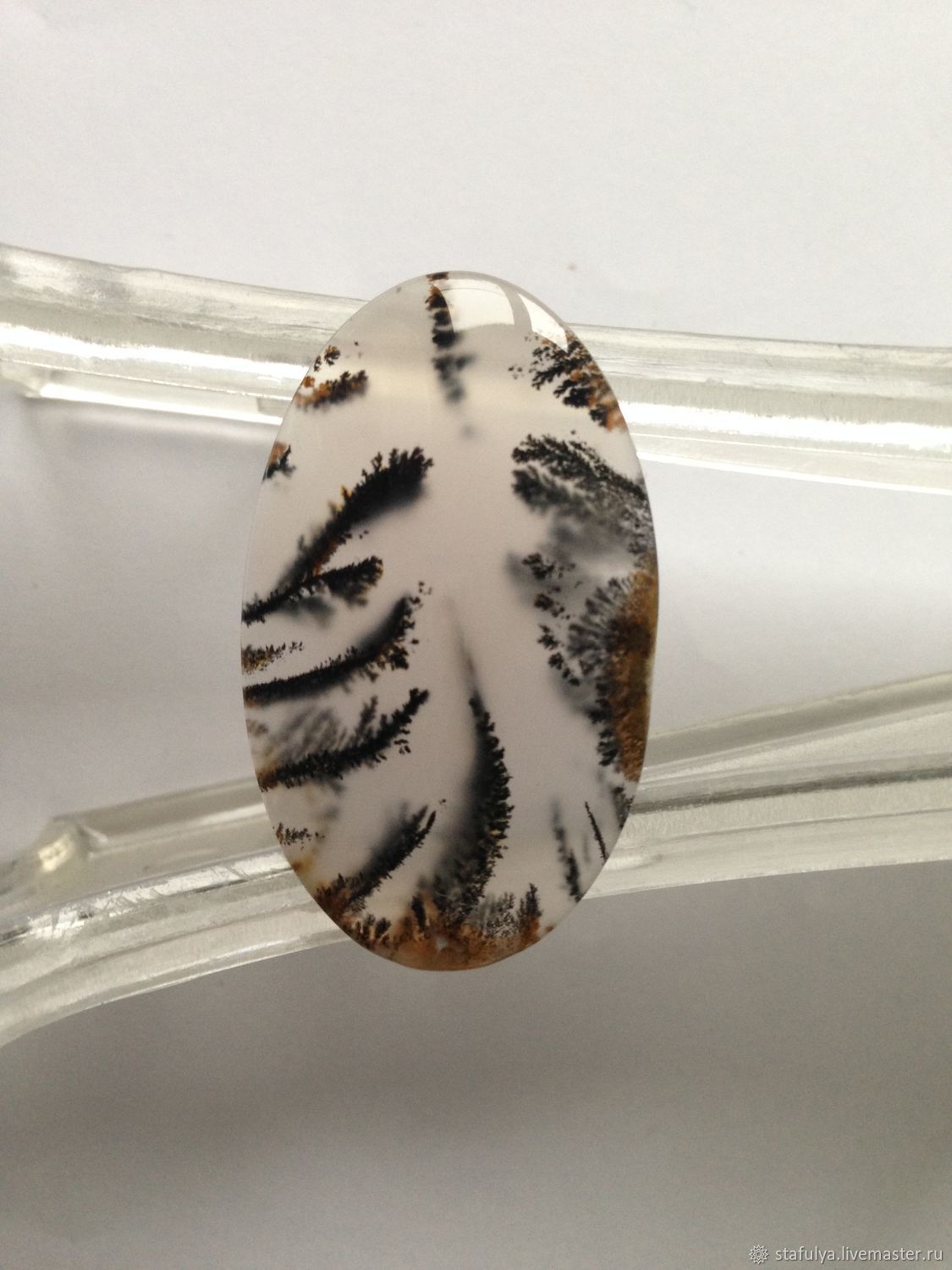 Моховый агат.Кабошон купить в интернет-магазине Ярмарка Мастеров по ...