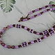 Long beads made of lepidolite stones. Beads2. Magic box. Online shopping on My Livemaster.  Фото №2
