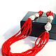 Necklace with coral and pearls. Necklace. Magical Beauty Gems. My Livemaster. Фото №6