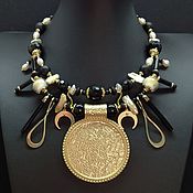 Украшения handmade. Livemaster - original item Necklace: Ethics in Gold. Handmade.