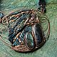 "L'Oiseau bleu" колье вышивка. Подвеска. Julia Chernopazova Art Jewelry. Ярмарка Мастеров.  Фото №4