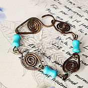 Украшения handmade. Livemaster - original item Copper bracelet-chain Stream. Handmade.