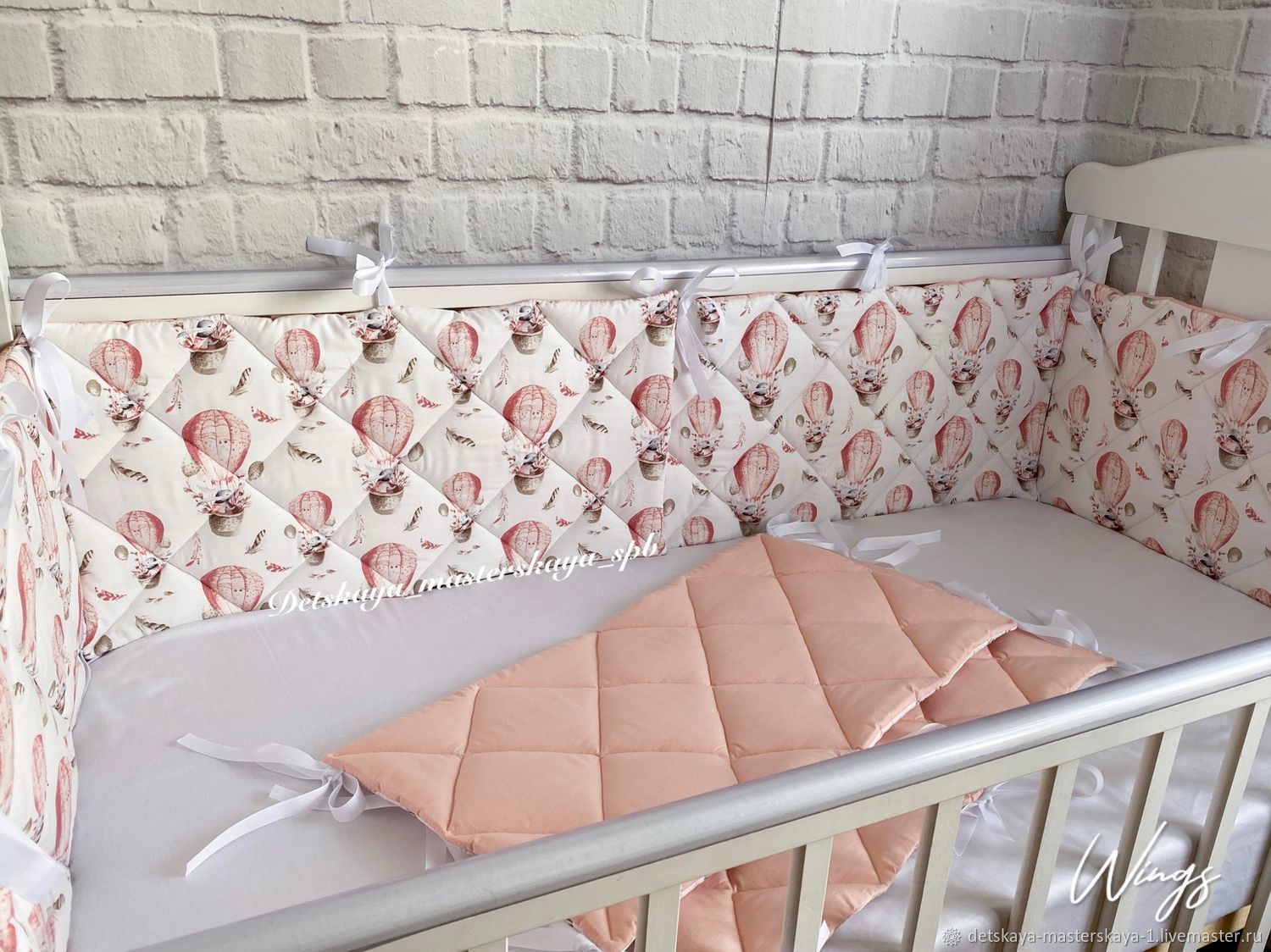 Бортик сетка для кровати для новорожденных