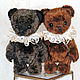 mini teddy bears. Coal and Yantarik.12cm, Stuffed Toys, Kaliningrad,  Фото №1