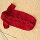 Красный вязаный свитер с араном для собак, Одежда для питомцев, Томск,  Фото №1