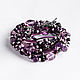 Spectacular Boho Bracelet with Amethyst Purple Transformer Bracelet. Bead bracelet. sevenline. My Livemaster. Фото №4