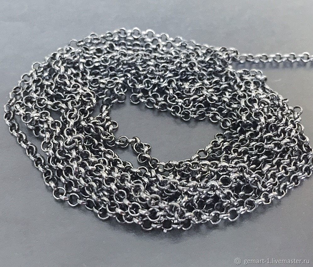 Chain with weaving Rolo art. 7-10, gunmetal, Chains, Vladivostok,  Фото №1