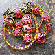 Bracelet and earrings 'Tea rose', Bead bracelet, Murmansk,  Фото №1