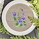 Order Embroidery with a smooth 'Violets'. Irina  Art embroidery. Livemaster. . Pictures Фото №3