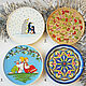 Author's painting on wooden plates, Christmas gifts, Tyumen,  Фото №1