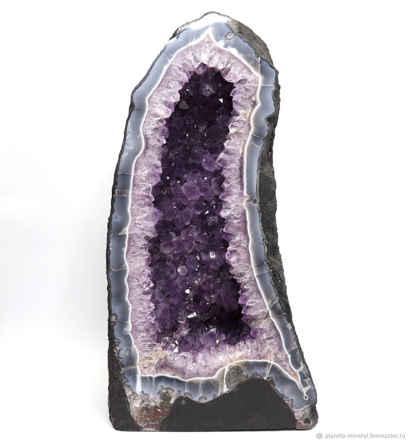 Жеода аметиста «Аметистовый шлейф» коллекционный камень – заказать на ...