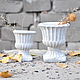 Set concrete mini-vases for flowers Provence and home decor. Pots1. Decor concrete Azov Garden. My Livemaster. Фото №4