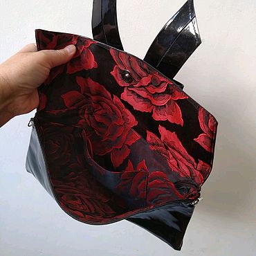 Винтаж ручной работы. Ярмарка Мастеров - ручная работа Сумка-клатч лаковая, чёрная. Handmade.