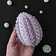 Dragon Egg 10h7 cm - a souvenir made of beads, Year of the Dragon, Solikamsk,  Фото №1