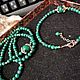 kit: Necklace and Bracelet 'Ural malachite' Minimalism, Jewelry Sets, Moscow,  Фото №1
