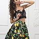 Skirt with crop lemons, Suits, Moscow,  Фото №1