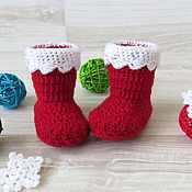 Knitted booties sneakers for girl boy 0-3 months, Mint