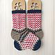 RussianSocks Вязаные носки из овечьей шерсти с зиг-загами. Носки. RussianSocks ВЯЗАНЫЕ НОСКИ ВАРЕЖКИ. Ярмарка Мастеров.  Фото №4