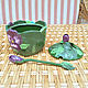 Sugar bowl with spoon Pansy. Sugar Bowls. Elena Zaychenko - Lenzay Ceramics. My Livemaster. Фото №5