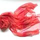 Buy Batik Stole Rejuvenating Apple 100% silk Handmade Women's scarves and silk scarves stole gift for the new year 2018 is the woman Gift Pink
