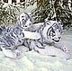 Семейка белых тигров. Мягкие игрушки. Екатерина Лейт. Интернет-магазин Ярмарка Мастеров.  Фото №2