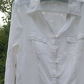 Винтаж handmade. Livemaster - original item Blouse, gauze,cotton. Summer tunic, boho.. Handmade.