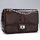 Сумка женская на плечо из кожи крокодила IMA0555VK1. Классическая сумка. CrocShop товары из экзотической кожи. Интернет-магазин Ярмарка Мастеров.  Фото №2