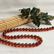 Украшения handmade. Livemaster - original item Amber beads, color is tea, 61 cm. Handmade.