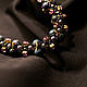Заказать Бусы колье из синей яшмы со стразами. Sweet bead: украшения с минералами (sweetbead89). Ярмарка Мастеров. . Бусы Фото №3
